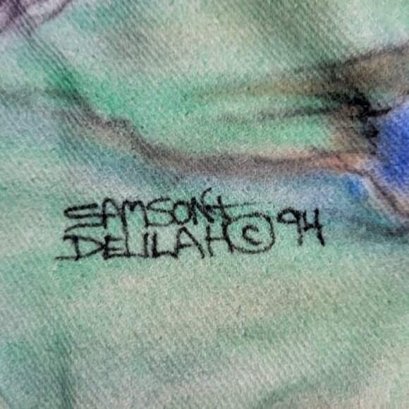 VINTAGE 90s Wek The World Sweatshirt L/XL Beige Native American Bison Graphic - Picture 8 of 12